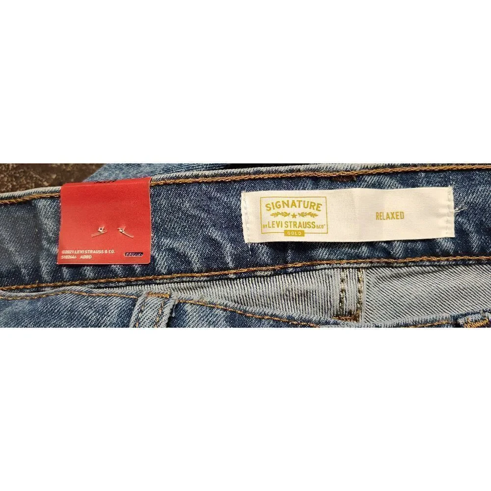 LEVI STRAUSS SIGNATURE GOLD PREMIUM FLEX RELAXED NWT JEANS 34 X 29